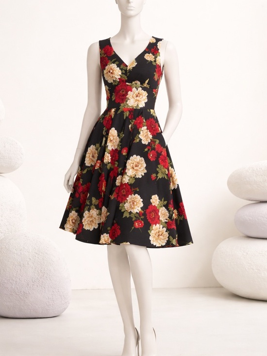 Ixia Dresses & Skirts - Vintage IXIA Floral Fit & Flare Dress